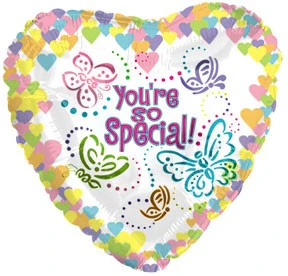 9" Airfill Only (Sticks Sold Separately) You're So Special Butterflies Balloon