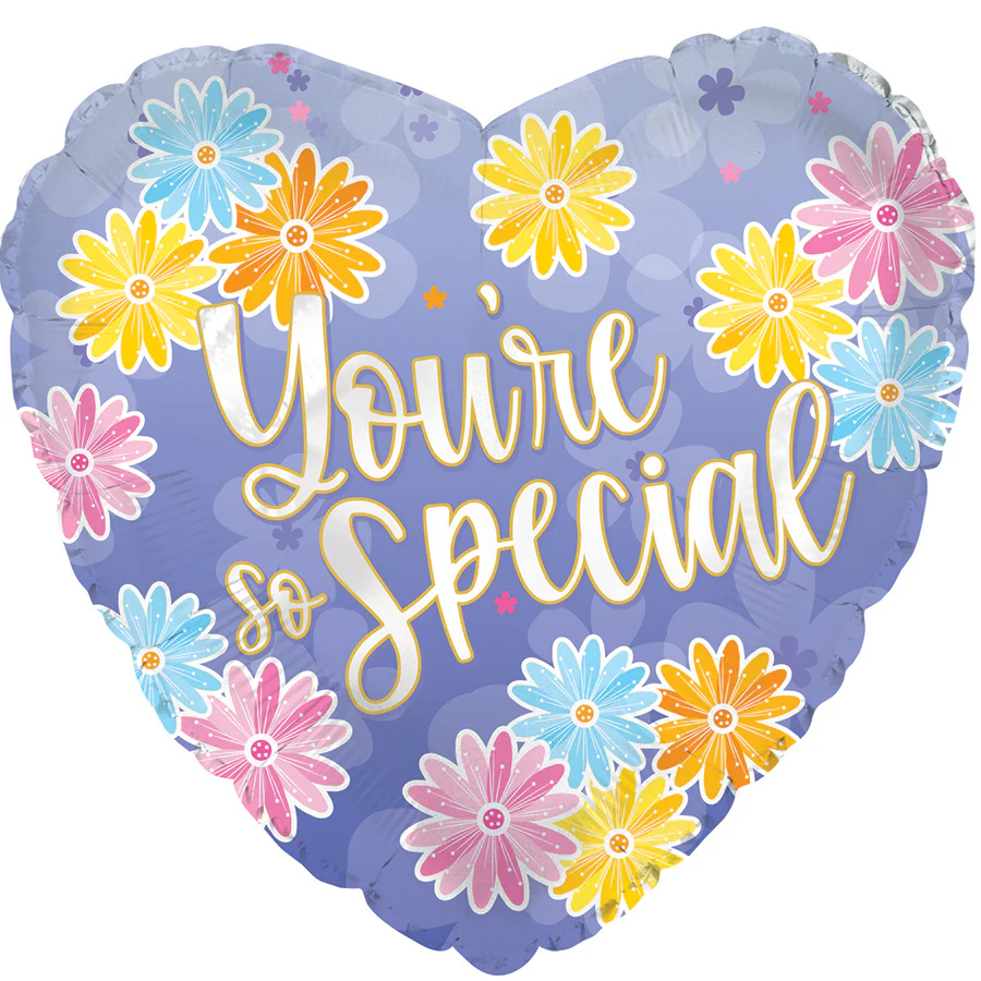 9" Airfill Only (Sticks Sold Separately) You're So Special Periwinkle Foil Balloon