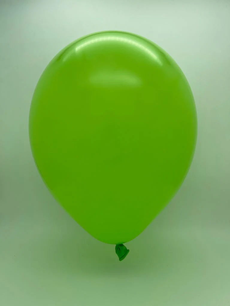 9" Deco Lime Green Decomex Latex Balloons (100 Per Bag) - Image 2