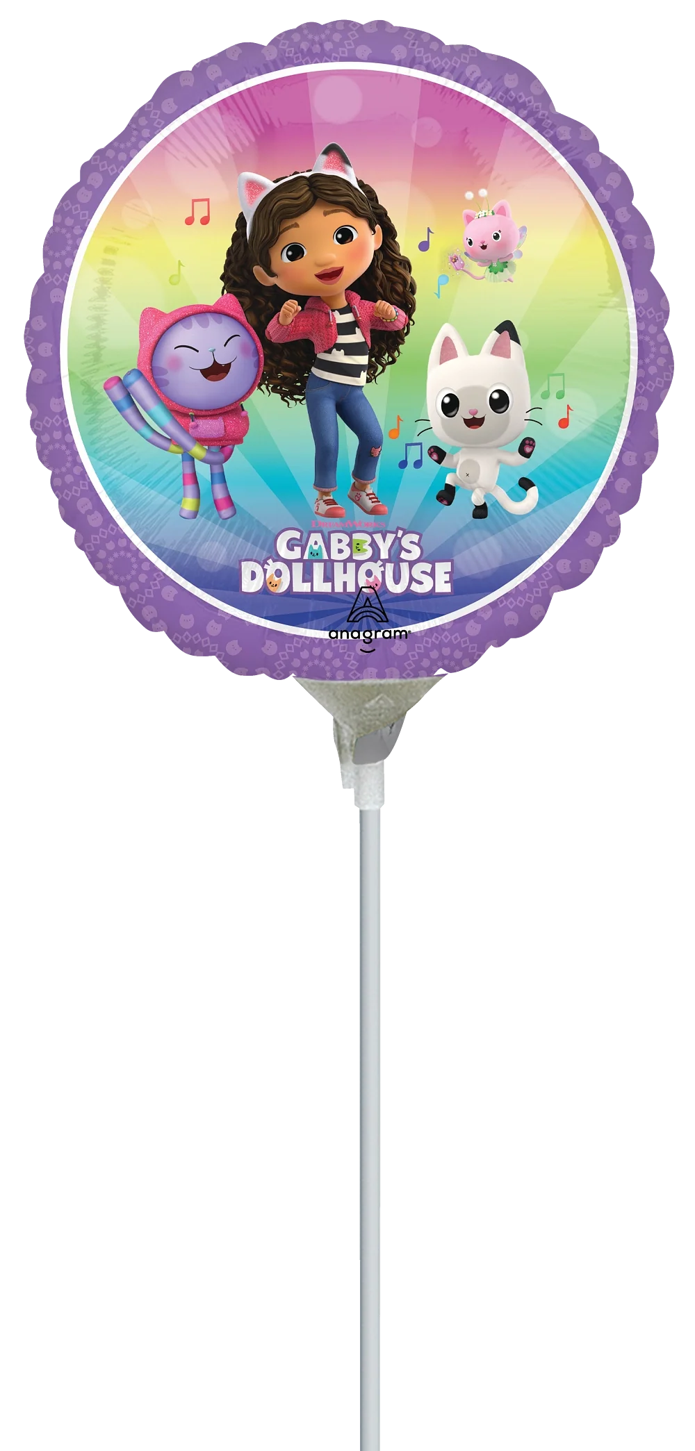 9" Airfill Only Gabby's Dollhouse Foil Balloon (Sticks Sold Separately) - Image 2