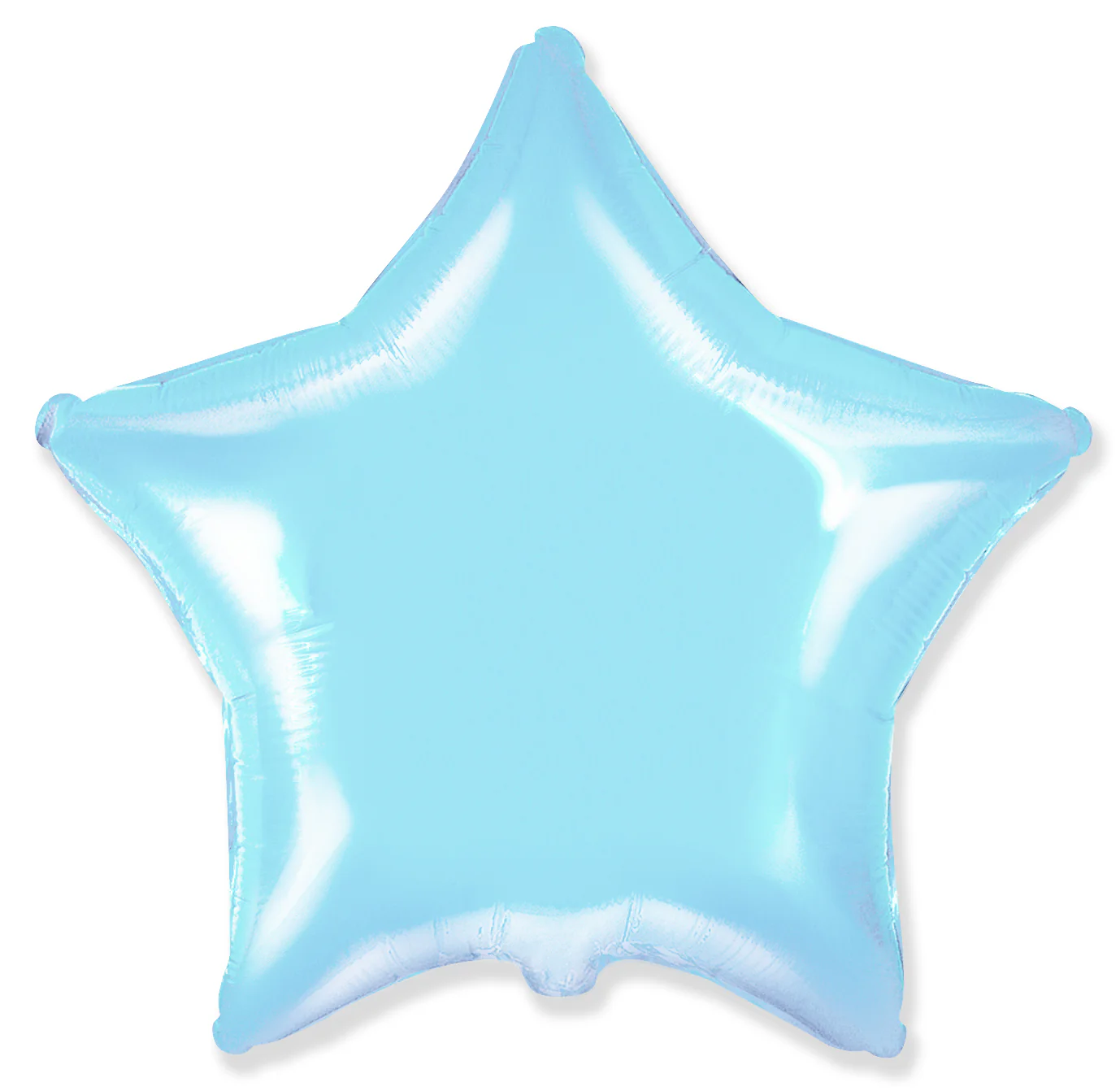 9" Airfill Only Mini Pastel Blue Star Solid Color Foil Balloons Brand Flexmetal