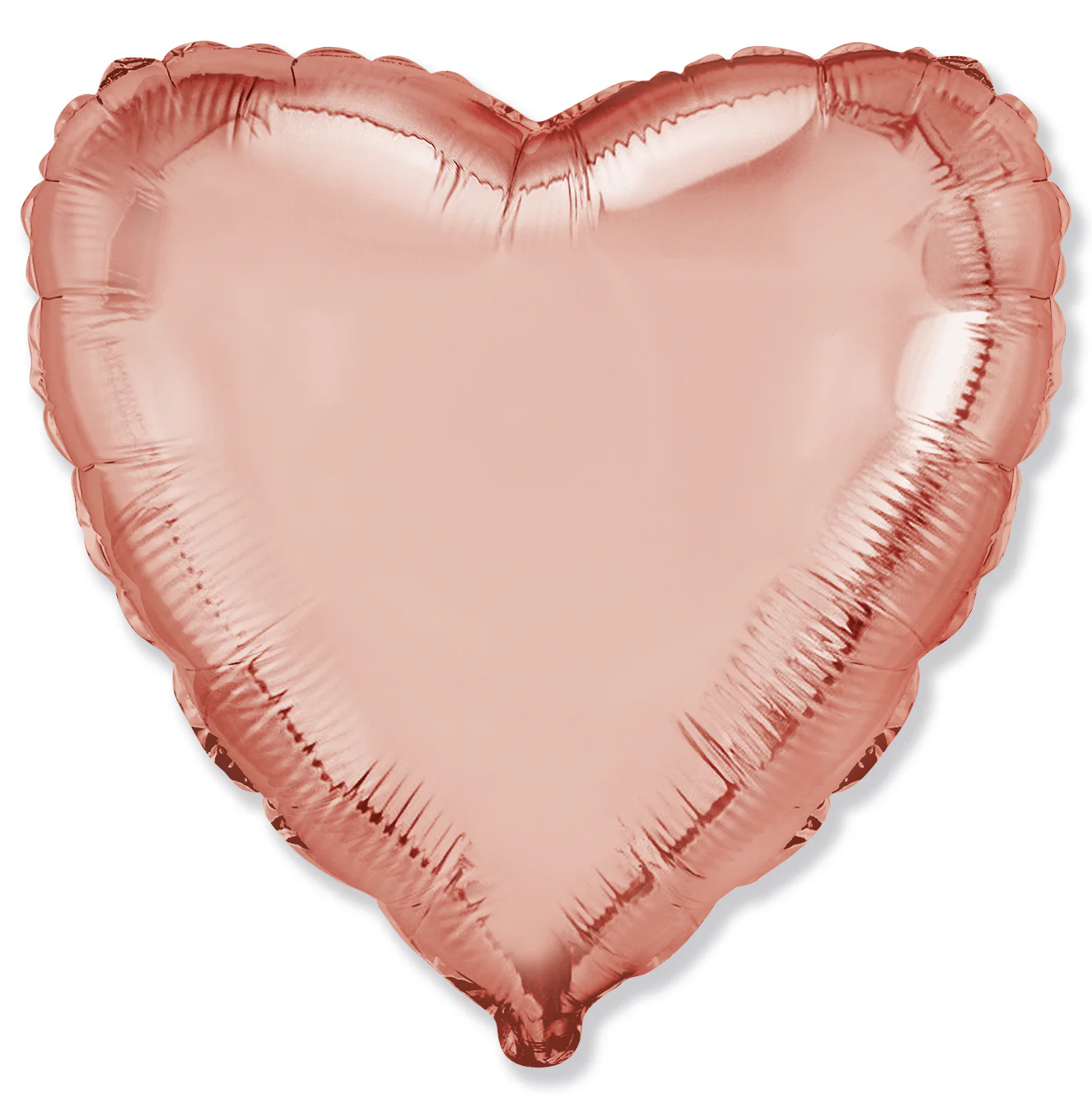 9" Airfill Only Mini Rose Gold Heart Solid Color Foil Balloons Brand Flexmetal