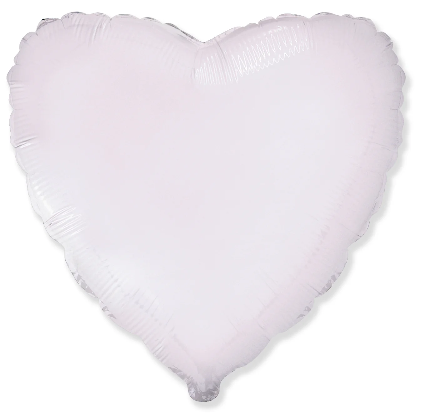 9" Airfill Only Mini White Heart Solid Color Foil Balloons Brand Flexmetal