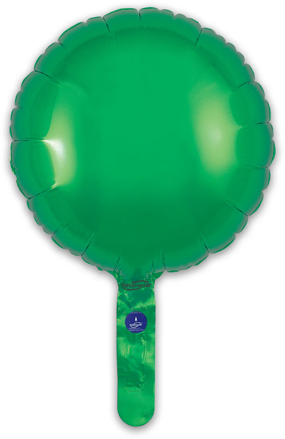 9" Airfill Only (With Self Sealing Valve) Green Round (5 Per Pack) Oaktree Brand Foil Balloon - Image 3