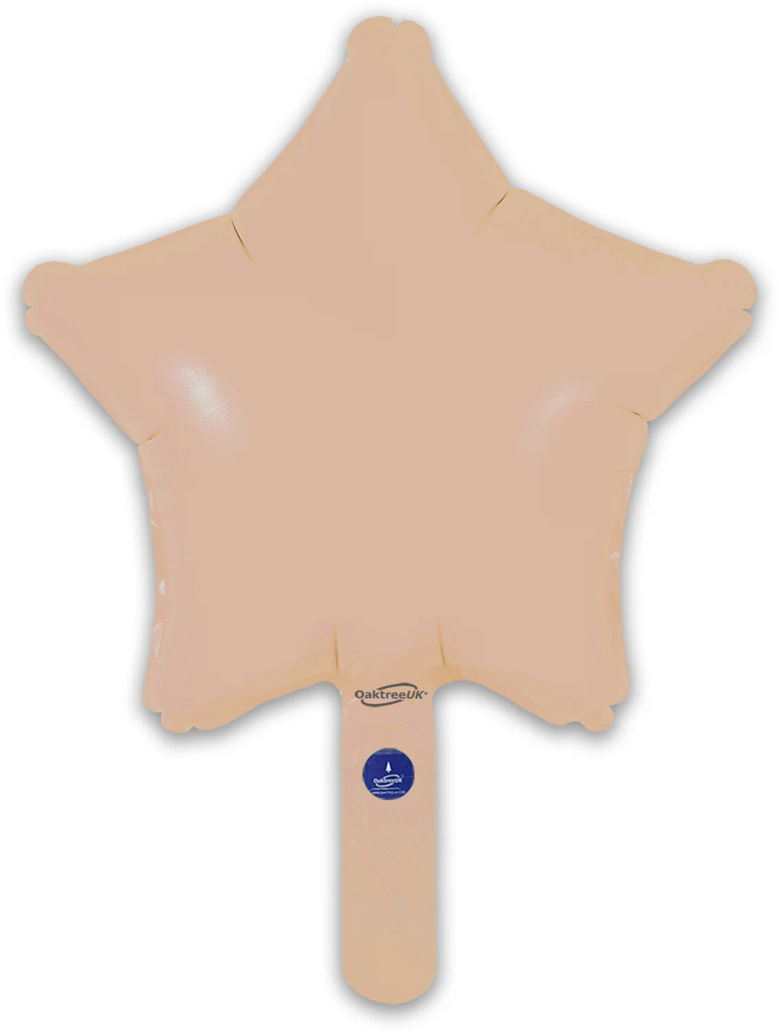 9" Airfill Only (With Self Sealing Valve) Matte Nude Star (5 Per Pack) Oaktree Brand Foil Balloon - Image 3