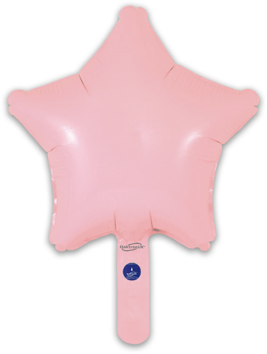 9" Airfill Only (With Self Sealing Valve) Matte Pink Star (5 Per Pack) Oaktree Brand Foil Balloon - Image 3