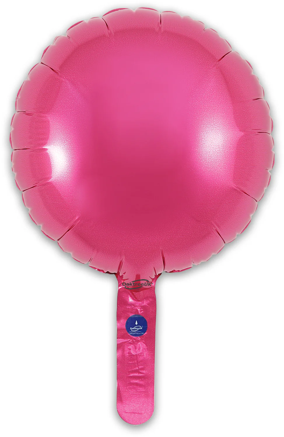 9" Airfill Only (With Self Sealing Valve) Pink Round (5 Per Pack) Oaktree Brand Foil Balloon - Image 3