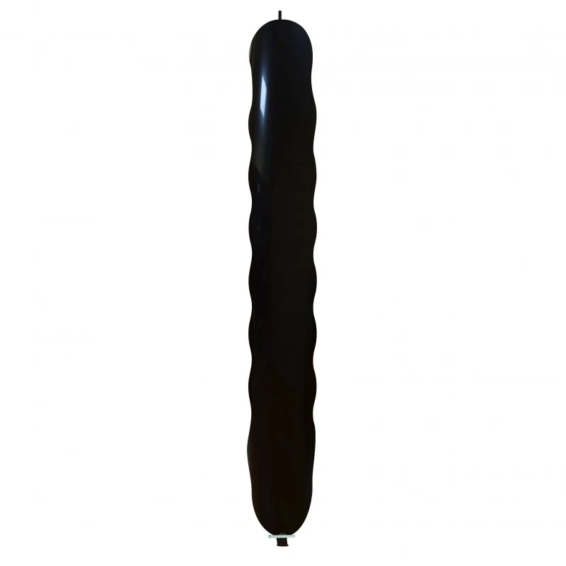 94" Spiral Cattex Brand Standard Black Latex Balloons