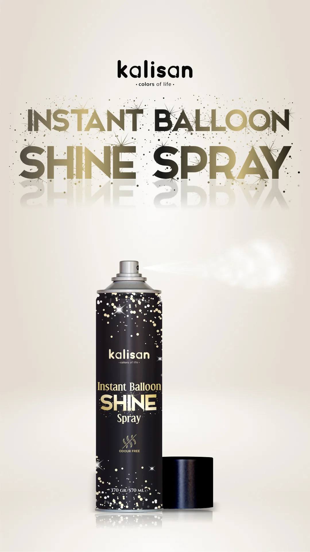Aerosol Kalishine from Kalisan Instant Balloons Shine Spray 570ml - Image 2