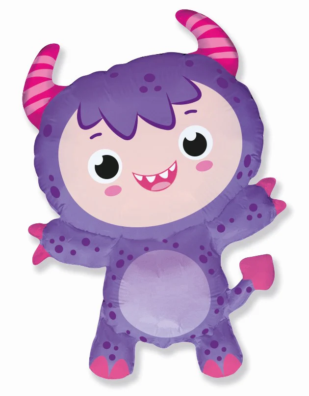 Airfill Only (Sticks Sold Separately) Baby Monster Lilac Mini Foil Balloon