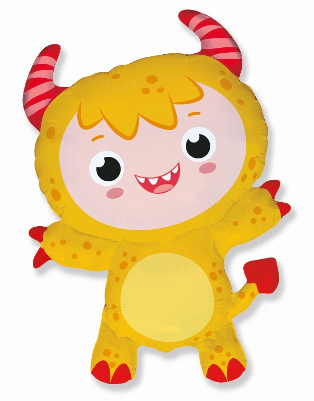 Airfill Only (Sticks Sold Separately) Baby Monster Yellow Mini Foil Balloon