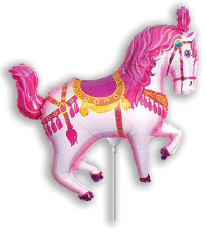 Airfill Only (Sticks Sold Separately) Fuchsia Horse Circus Balloon