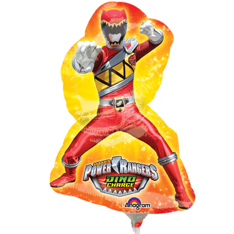 Airfill Only Mini Shape Power Rangers Dino Charge Balloon (Sticks Sold Separately)