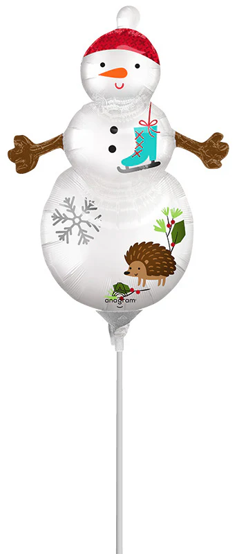 Airfill Only (Sticks Sold Separately) Satin Woodland Snowman Airfill Only (Sticks Sold Separately) Mini Shape Foil Balloon