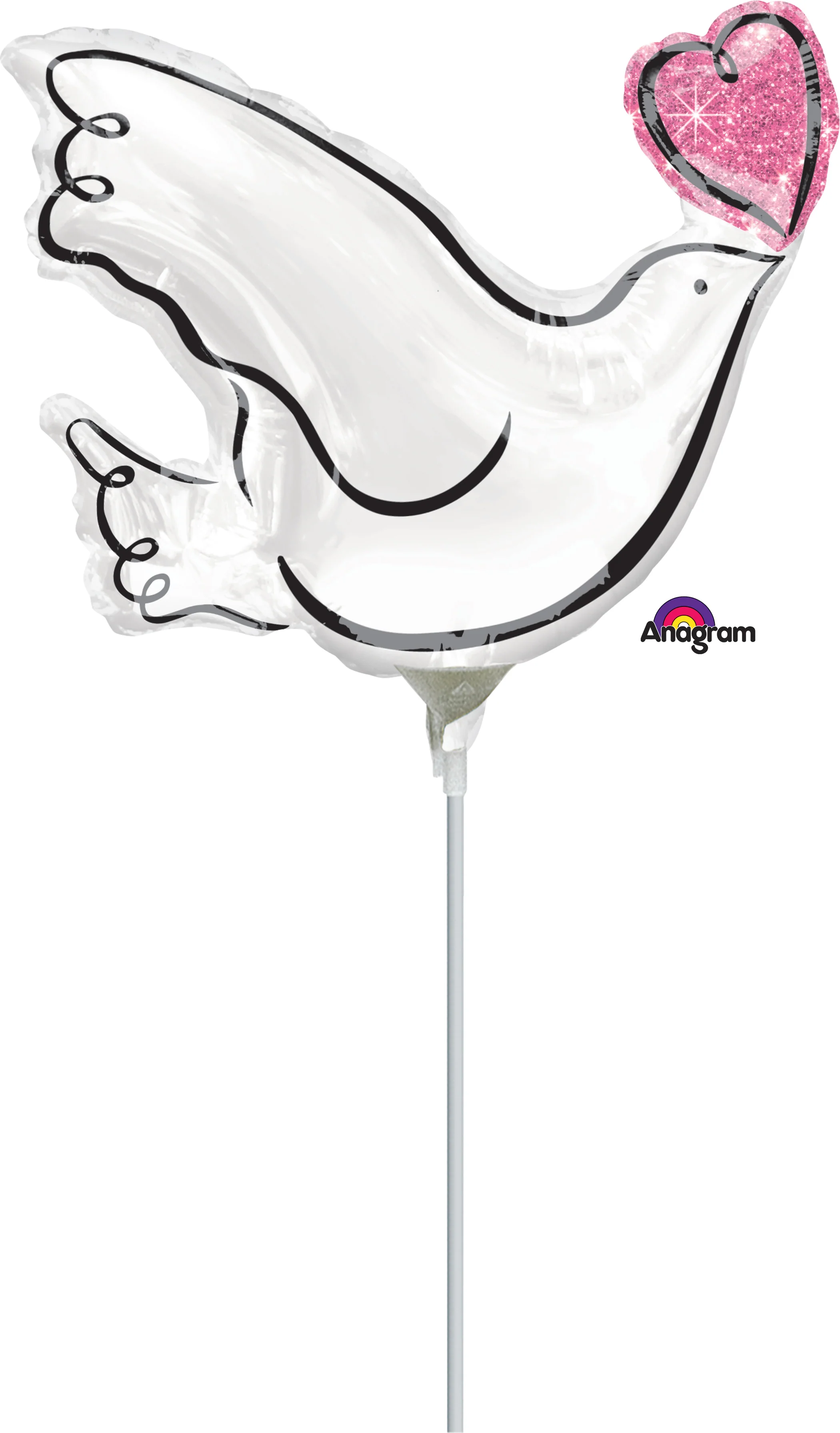 Airfill Only (Sticks Sold Separately) Wedding Dove Balloon