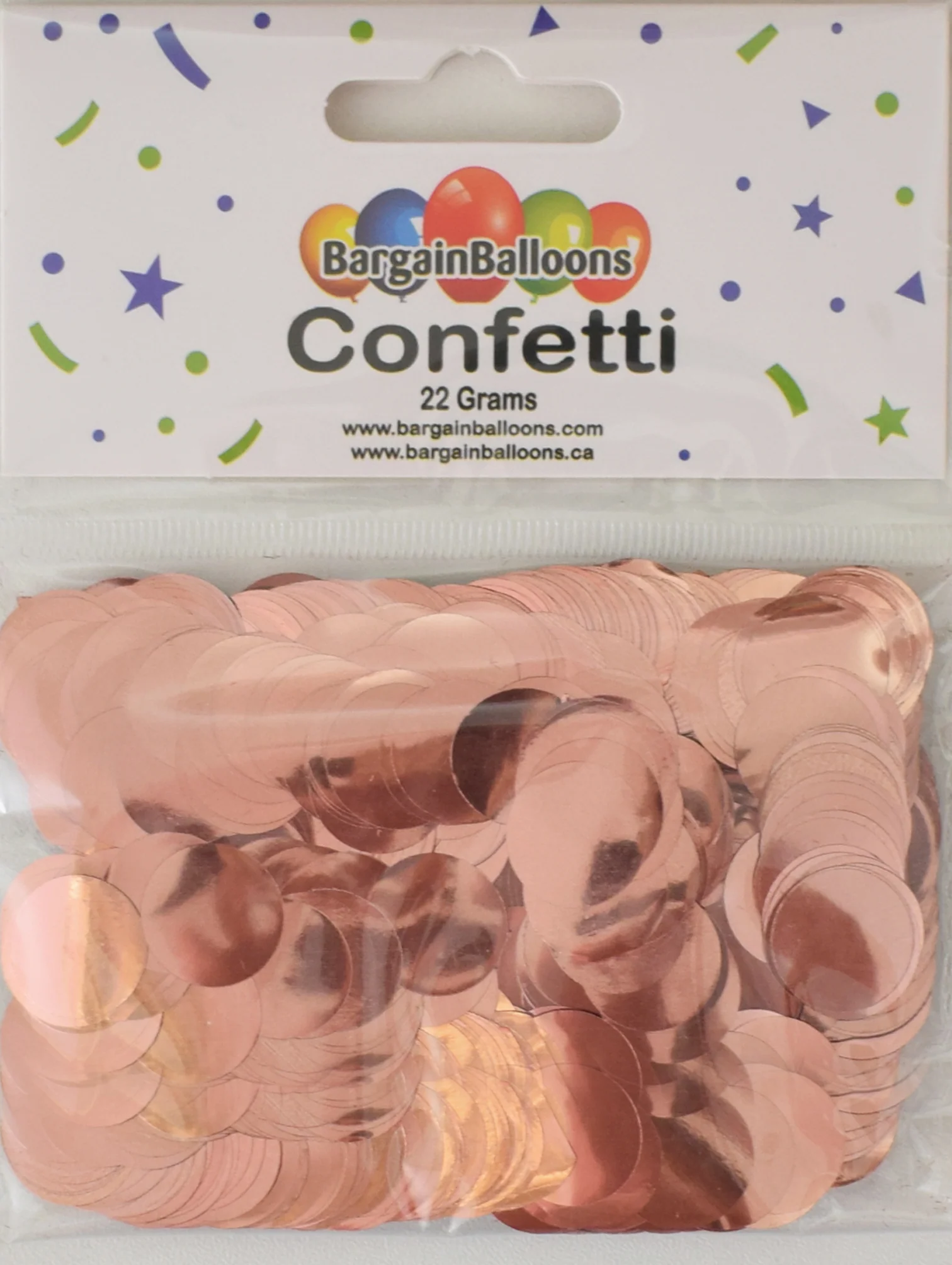 Balloon Confetti Dots 22 Grams Foil Rose Gold 1.5CM-Round
