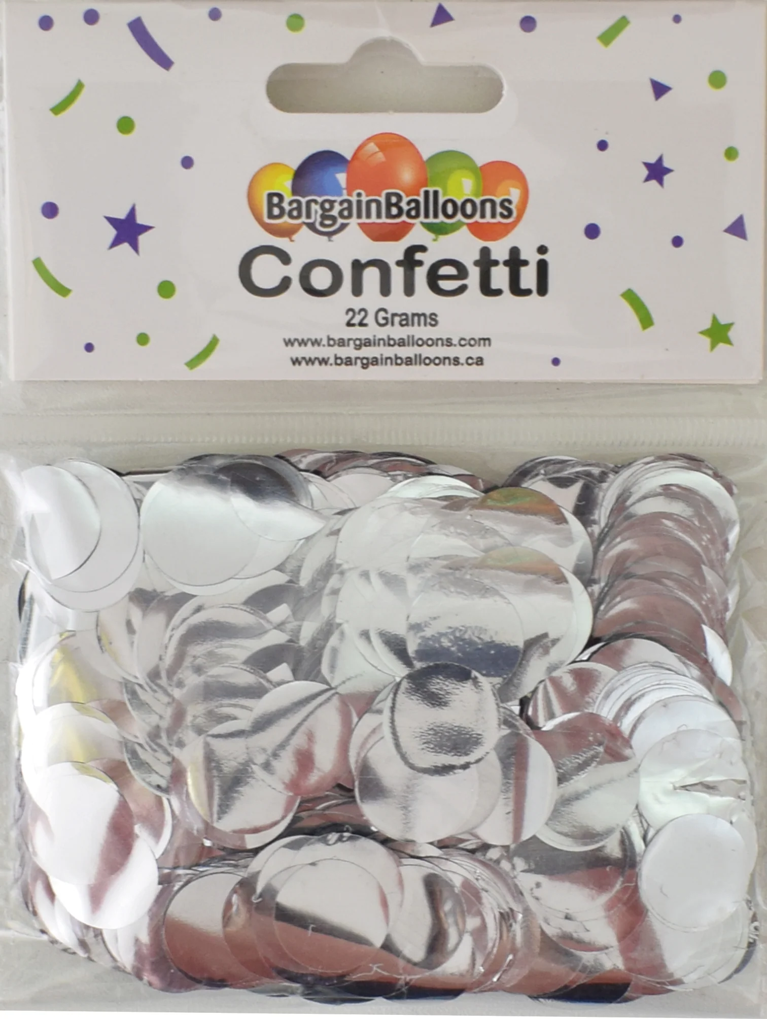 Balloon Confetti Dots 22 Grams Foil Silver 1.5CM-Round
