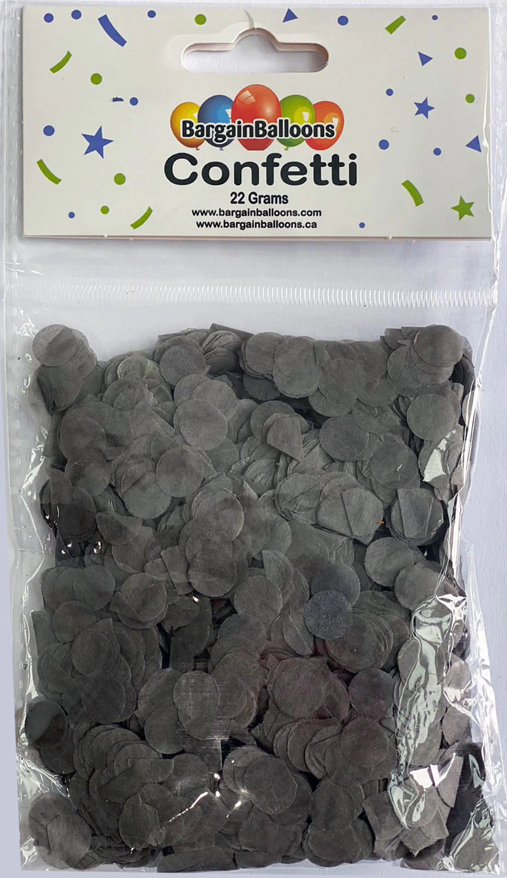 Balloon Confetti Dots 22 Grams Tissue Grey/Silver 1CM-Round
