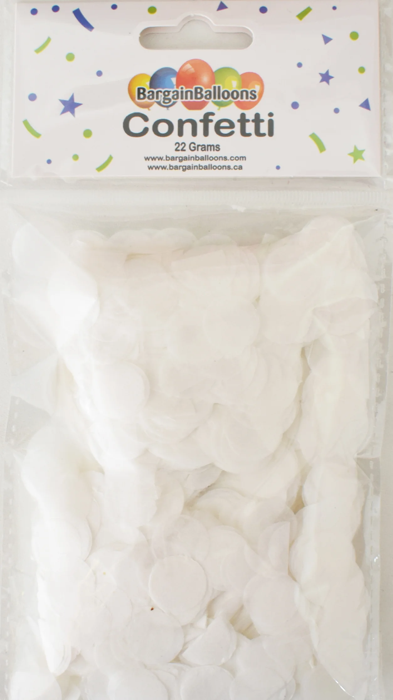 Balloon Confetti Dots 22 Grams Tissue White 1.5CM-Round
