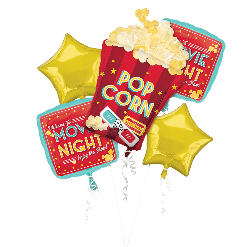 Bouquet Movie Night Foil Balloon