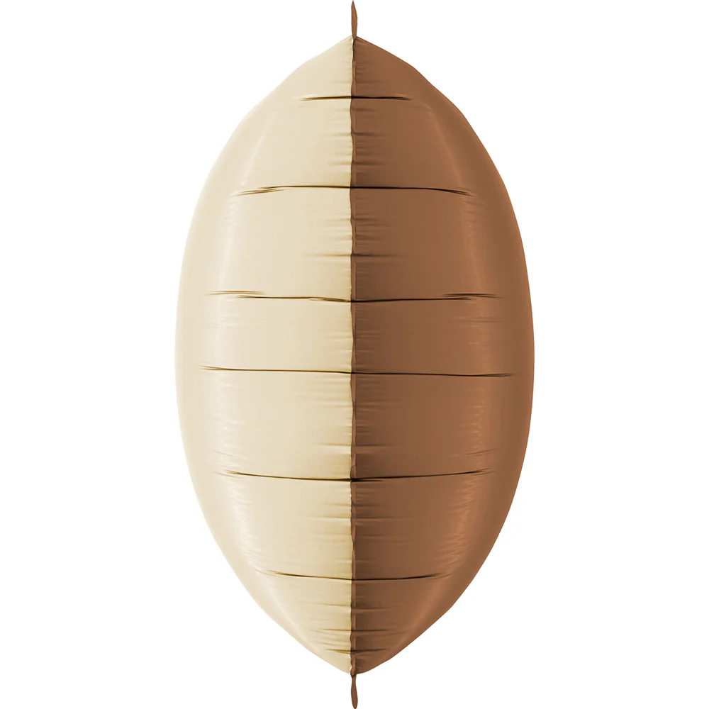 28" (24" Inflated) Deco Bicolor Squares Satin Cream & Chocolate Foil Balloon (2 Pack) - Image 2