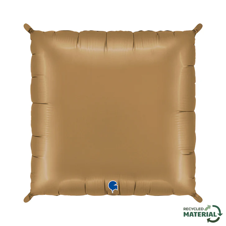 28" (24" Inflated) Deco Bicolor Squares Satin Fumé Black & Platinum Champagne Foil Balloon (2 Pack) - Image 3