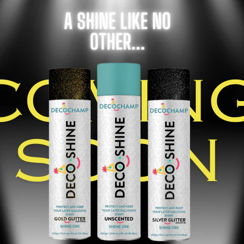 Decochamp Aerosol Instant Balloon Shine Spray 600ml Glitter Silver - Image 3