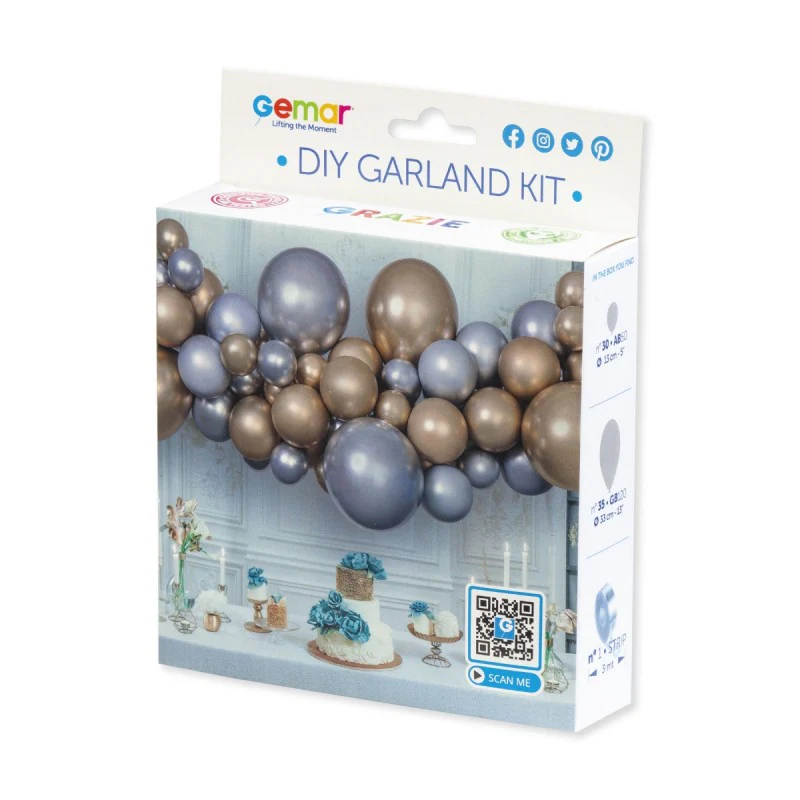 Do It Yourself (DIY) Garland Kit Shiny Gold & Shiny Silver