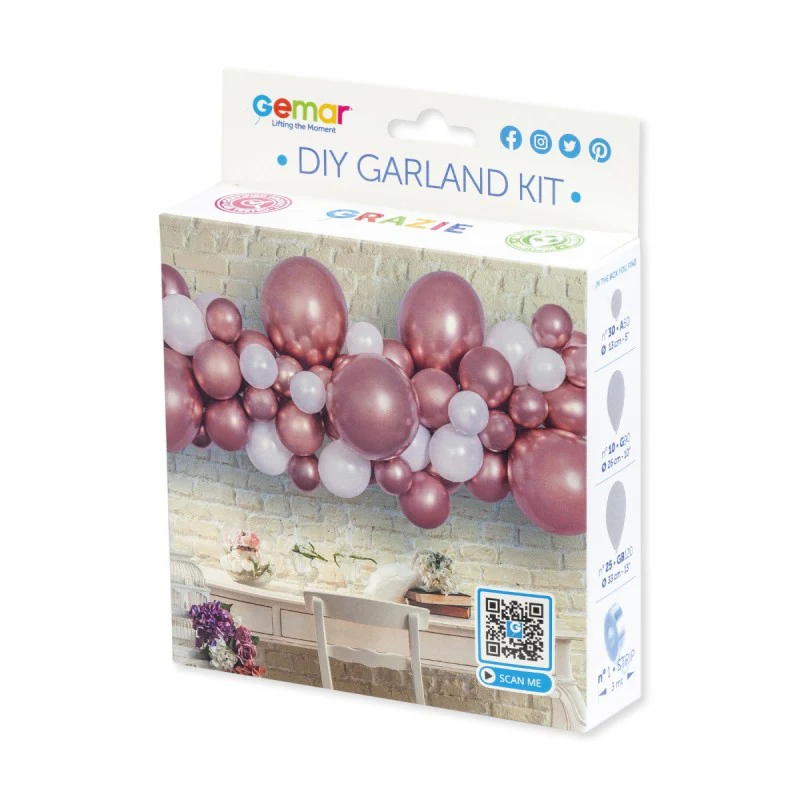 Do It Yourself (DIY) Garland Kit White & Rose Gold