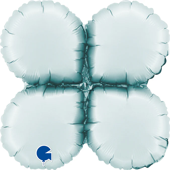 13" (17" Deflated) Standup Base Drops MiniSatin Pastel Blue Foil Balloon