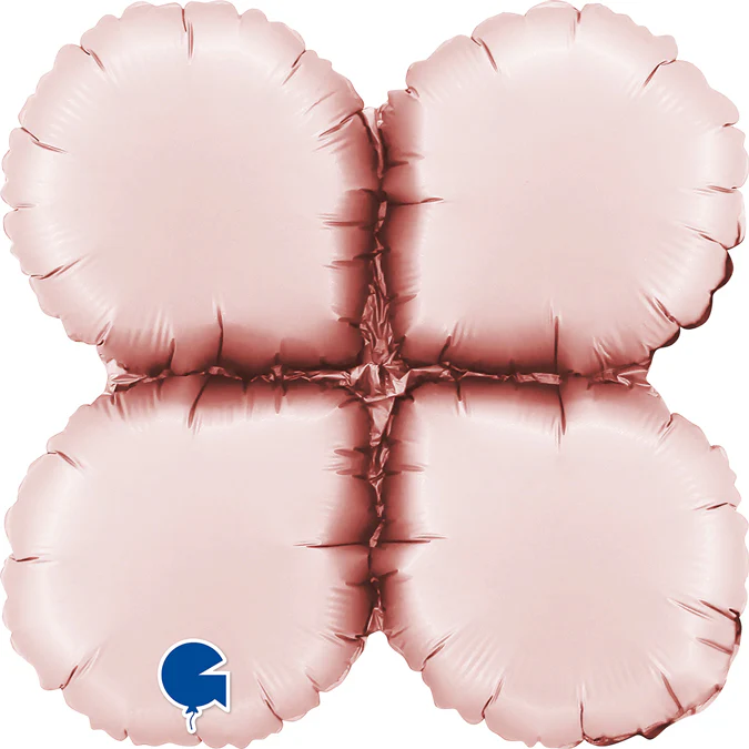 13" (17" Deflated) Standup Base Drops MiniSatin Pastel Pink Foil Balloon