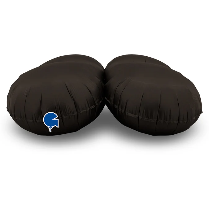 26" (36" Deflated) Standup Base Drops Maxi Satin Fumé Black Foil Balloon - Image 2