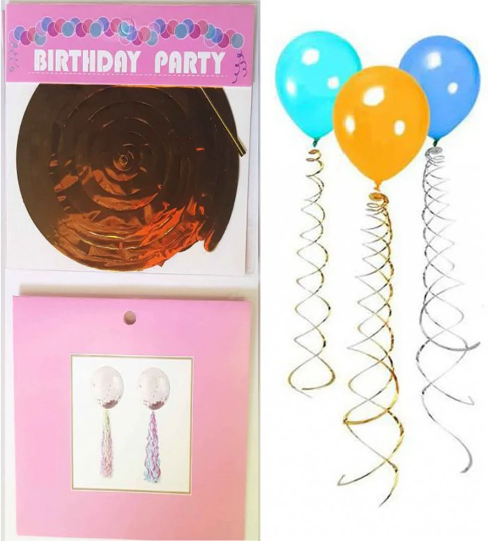 Gold Spiral Balloon Tail