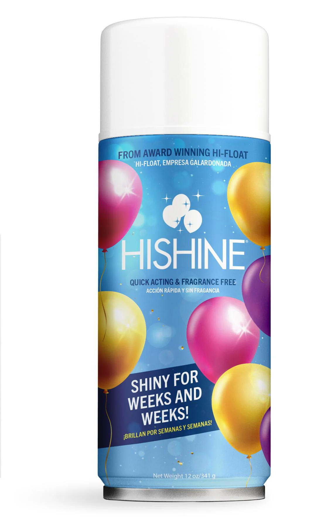 Hi-Shine 12OZ Aerosol Can (Long Lasting Shine For Latex Balloons)