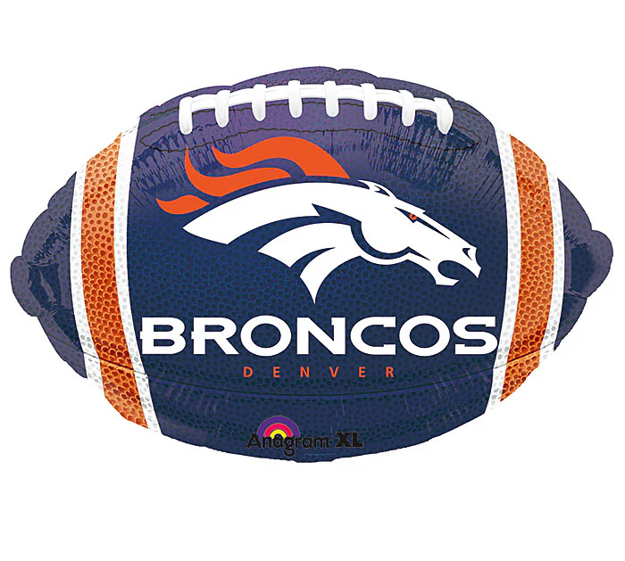 Junior Shape Denver Broncos NFL Football Team Colors Balloon