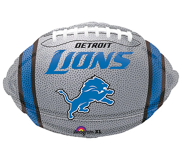Junior Shape Detroit Lions NFL Football Team Colors Balloon Packaged