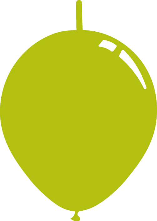 6" Deco Bright Lime Decomex Linking Latex Balloons (100 Per Bag)