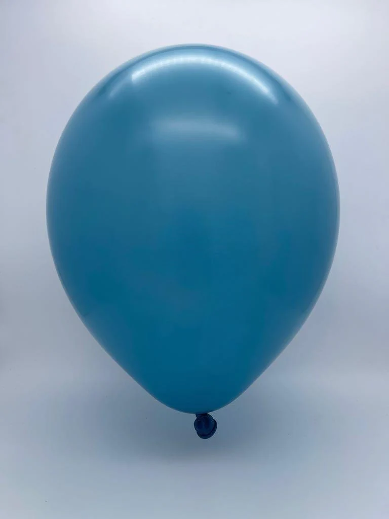 11" Deco Dusty Blue Decomex Linking Latex Balloons (100 Per Bag) - Image 2