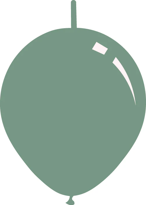 18" Deco Winter Green Decomex Linking Latex Balloons (25 Per Bag)