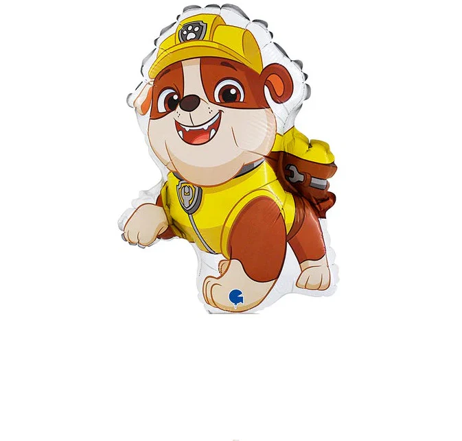 14" Airfill Only Paw Patrol Rubble mini Foil Balloon (Sticks Sold Separately)