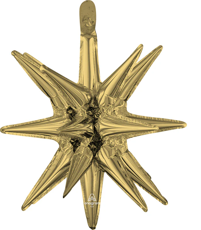 20" Magic Star (One Piece) Small White Gold Foil Balloon