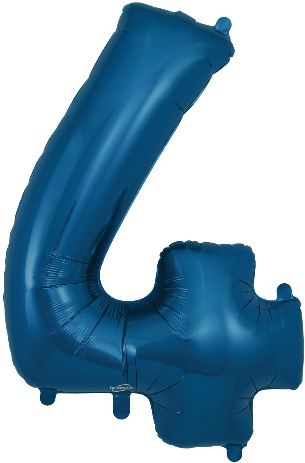 34" Number 4 Navy Blue Oaktree Foil Balloon
