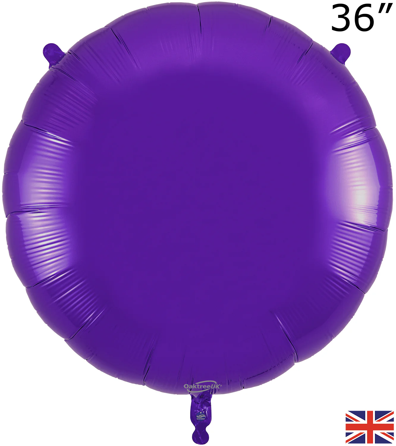 36" Oaktree Brand Purple Round Foil Balloon