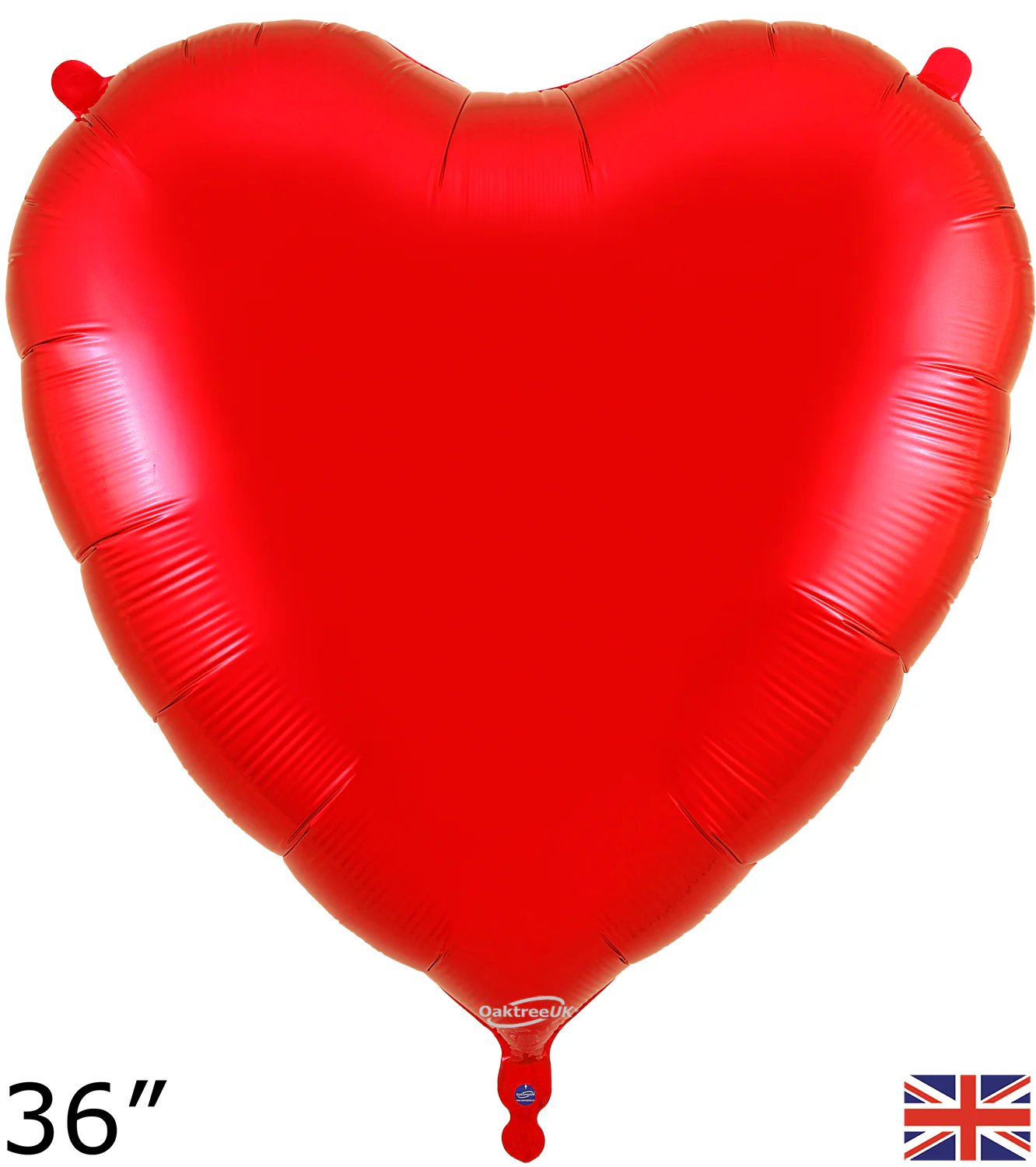36" Oaktree Brand Red Heart Foil Balloon