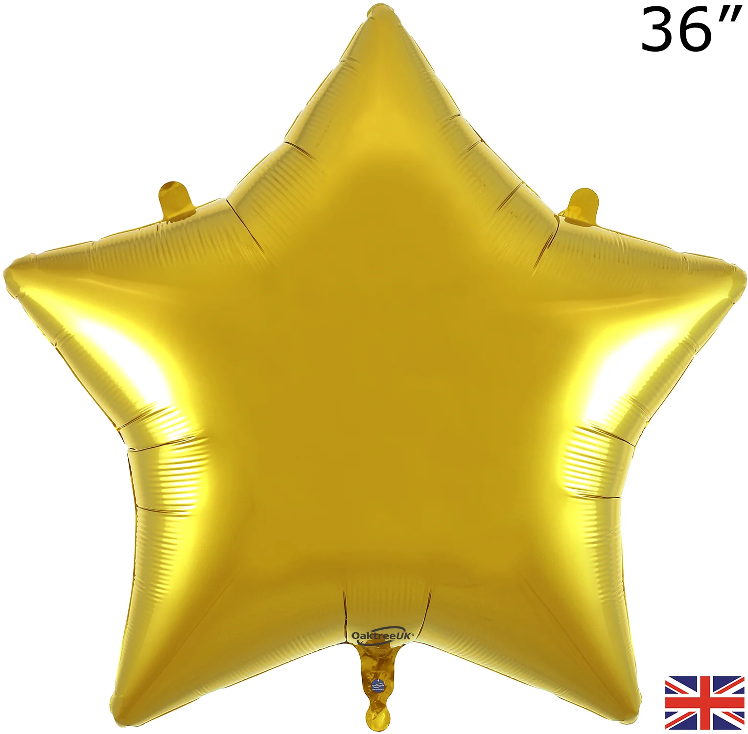 36" Oaktree Brand Gold Star Foil Balloon