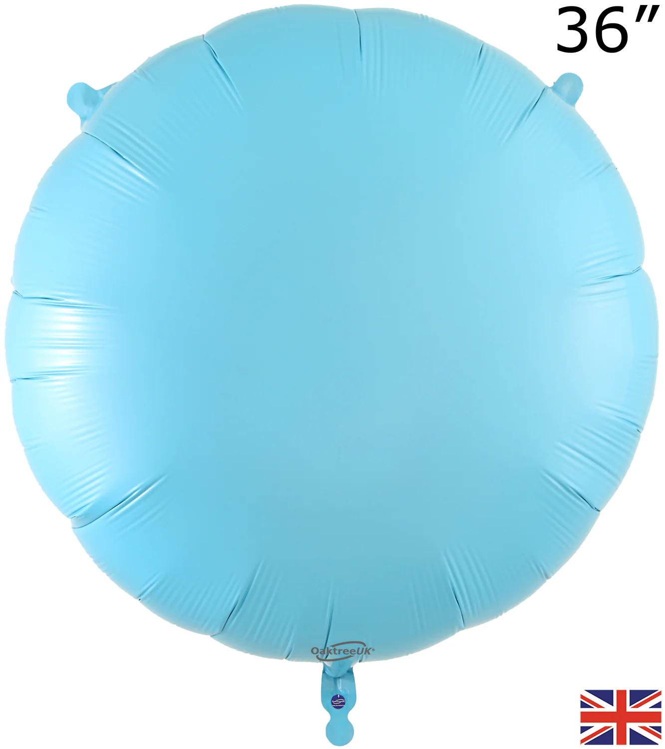 36" Oaktree Brand Matte Blue Round Foil Balloon
