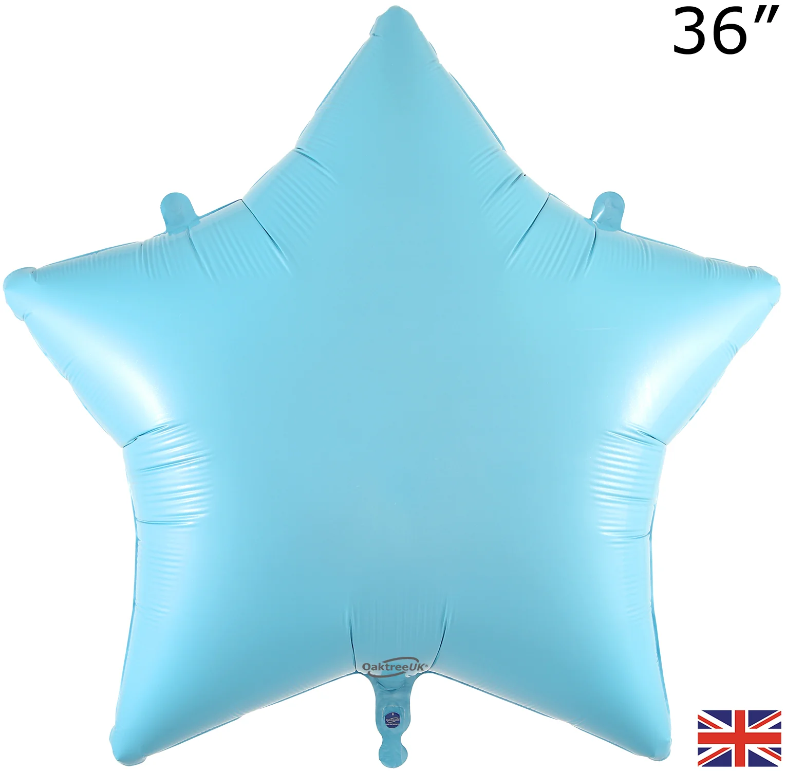 36" Oaktree Brand Matte Blue Star Foil Balloon