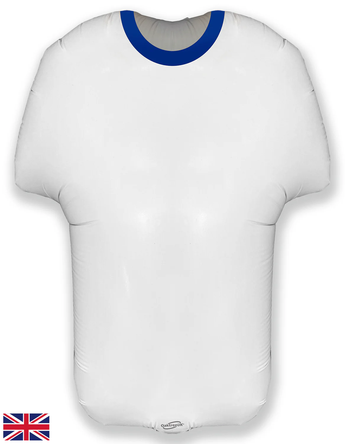 24" Shape Sports Shirt White and Blue Metallic Foil Balloon