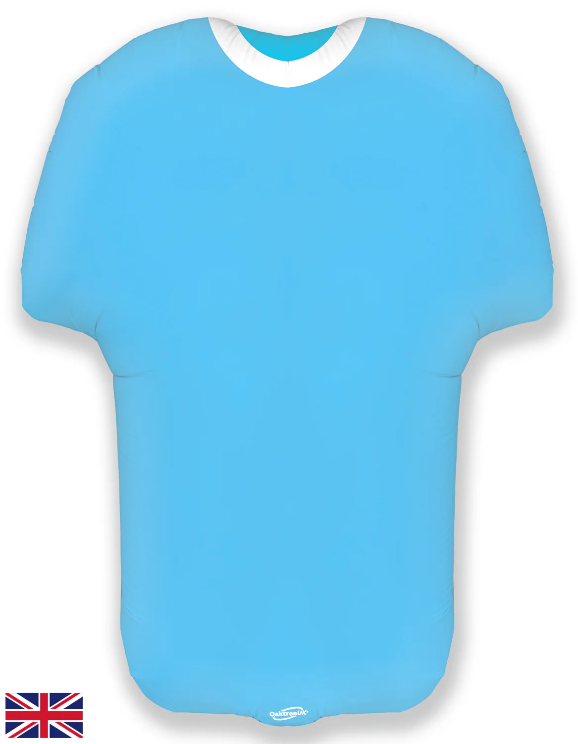 24" Shape Sports Shirt Light Blue Metallic Foil Balloon