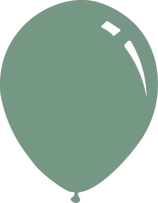 5" Deco Winter Green Decomex Latex Balloons (100 Per Bag)